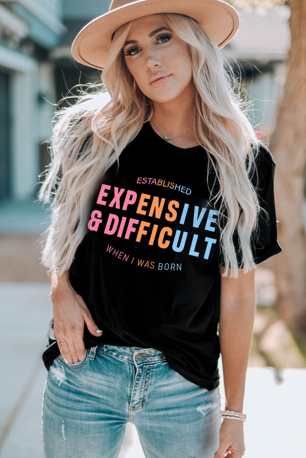 Expensive Cuffed Sleeve Tee - Talk to the tee store