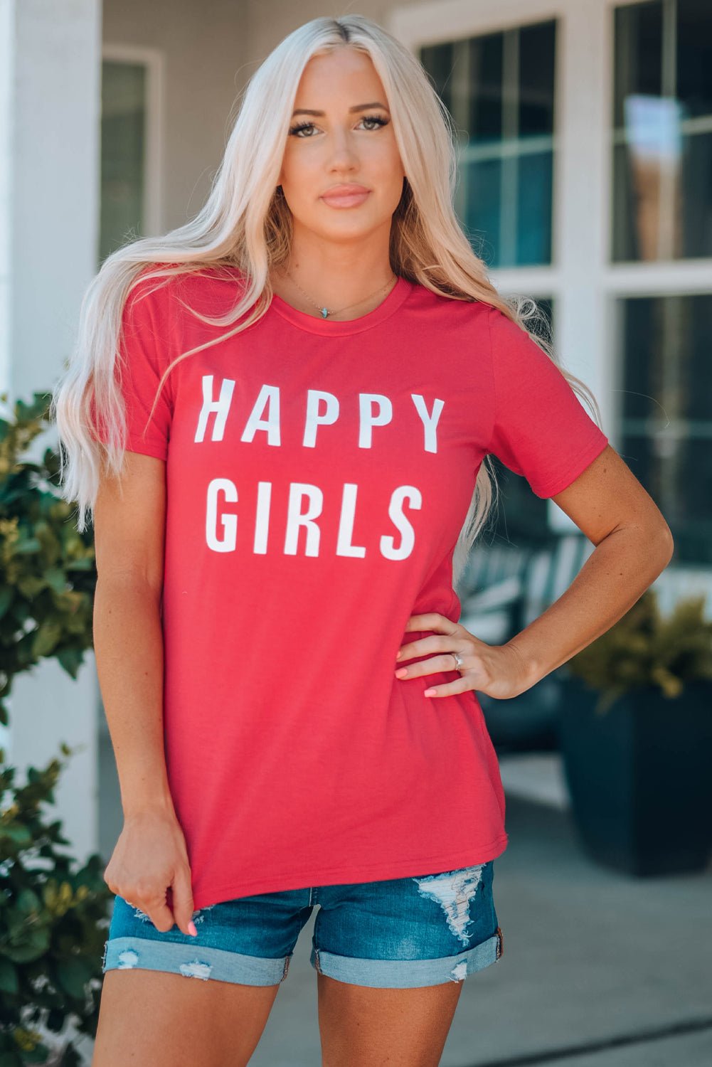 HAPPY GIRLS Short Sleeve Tee Shirt - Talk to the tee store